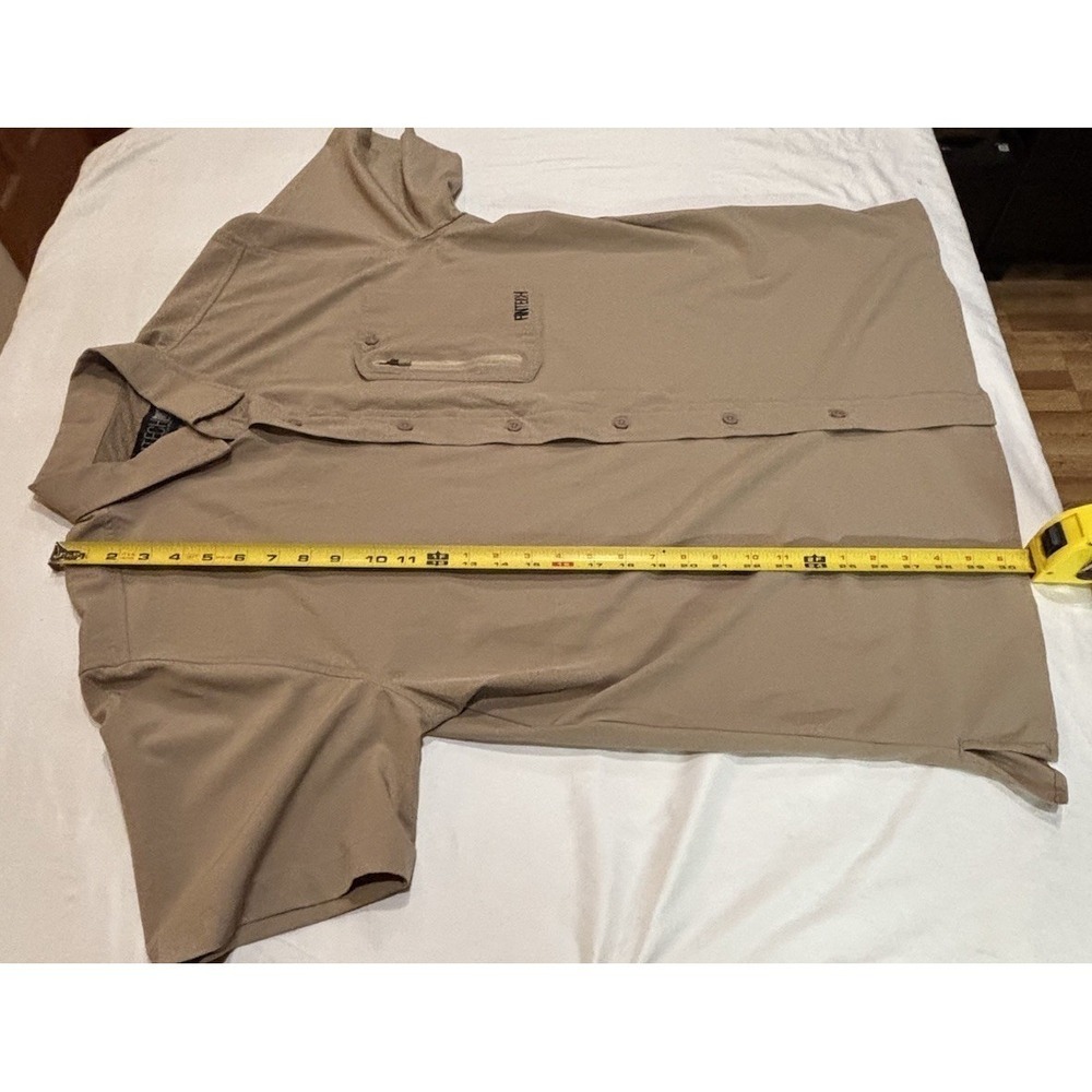 Fintech Deep Sea Woven Performance Short Sleeve Fishing Shirt Large - Picture 9 of 11